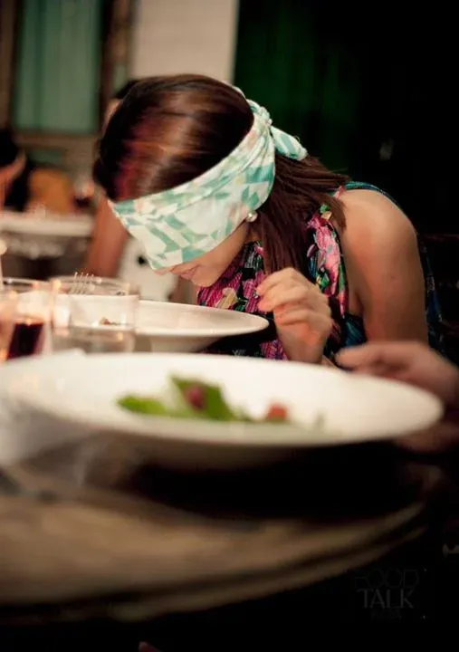 Blindfolded tasting dinner experience hosted by a Las Vegas private chef