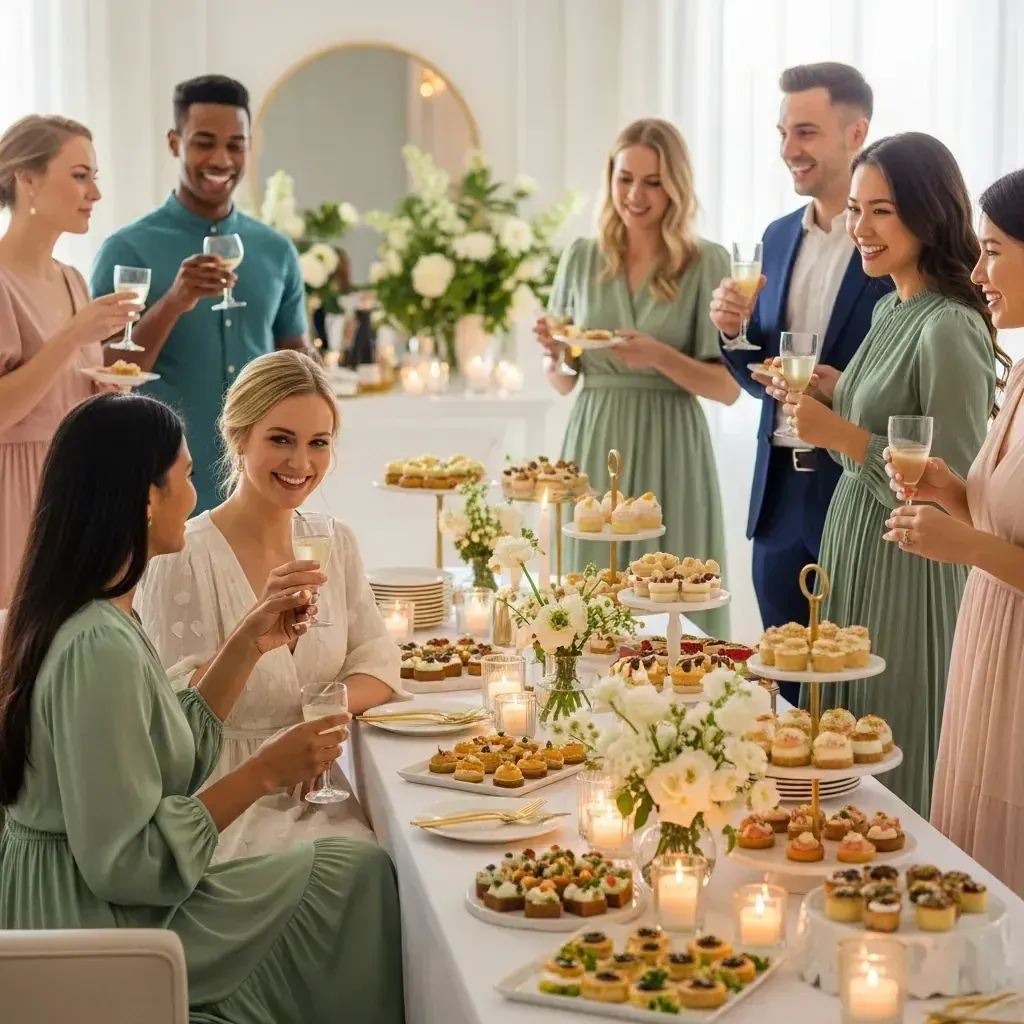 Bridal bash bites plated by a private chef in Las Vegas