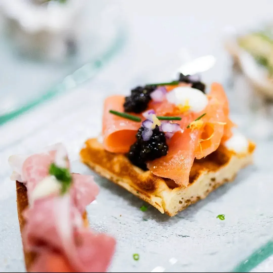 Canape trio by private chefs Seth Moliterno and Gant Nickey in Las Vegas