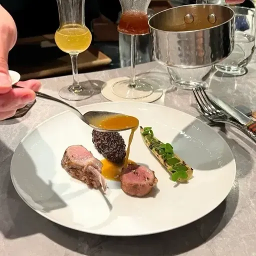 Michelin-style four-course course plated by a private chef in Las Vegas