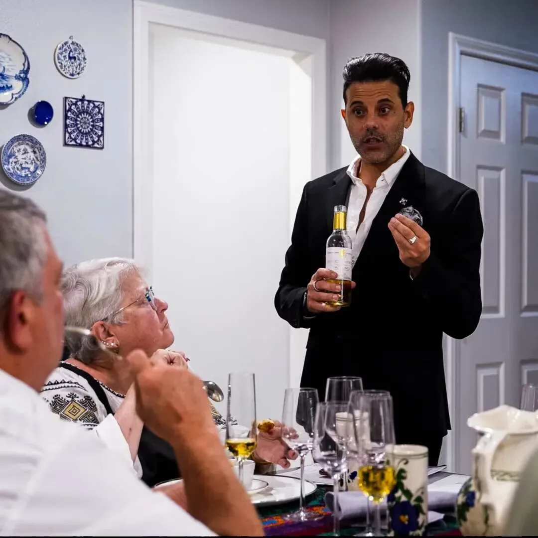 Seven-course fine dining plate prepared by a Las Vegas private chef
