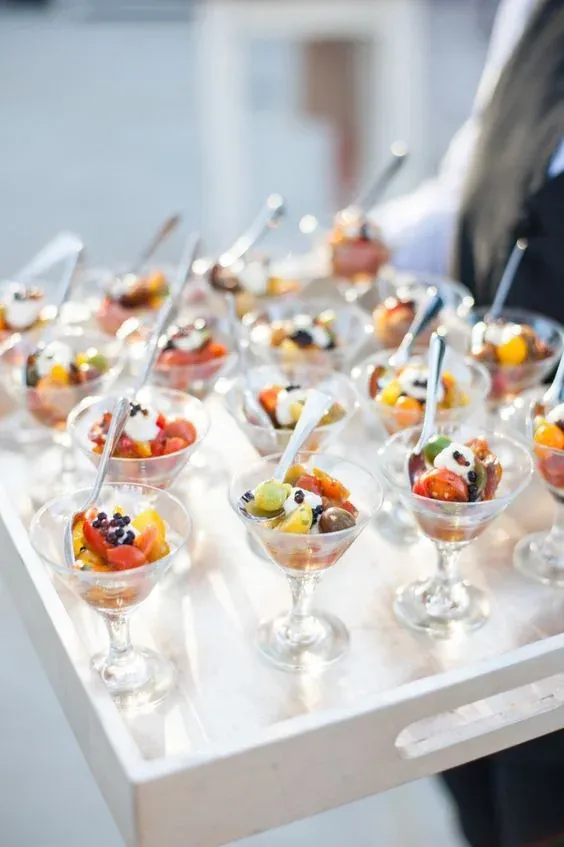 Social tasting menu bite plated by a Las Vegas private chef