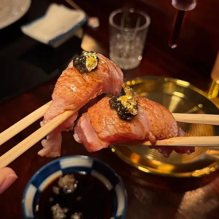 Standing omakase nigiri served by a private sushi chef in Las Vegas